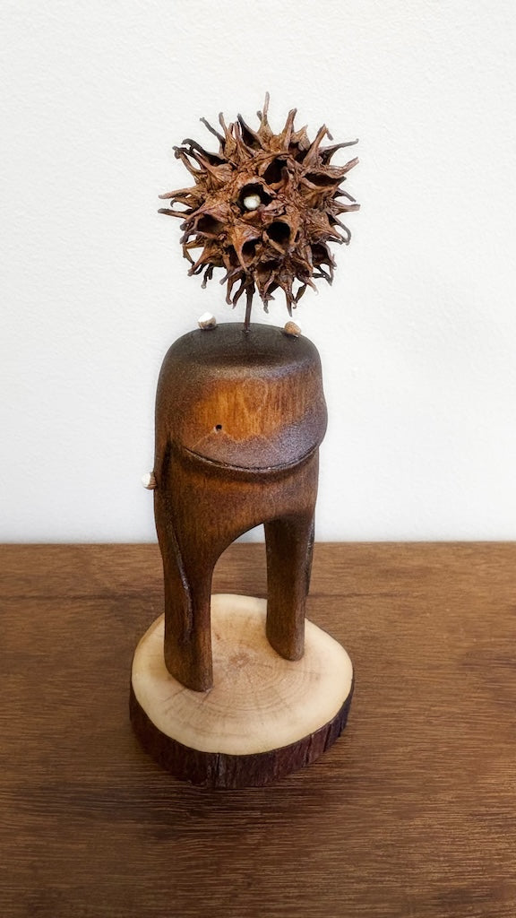 "SECOND CHANCE 118" HAND CARVED WOOD SCULPTURE VG118