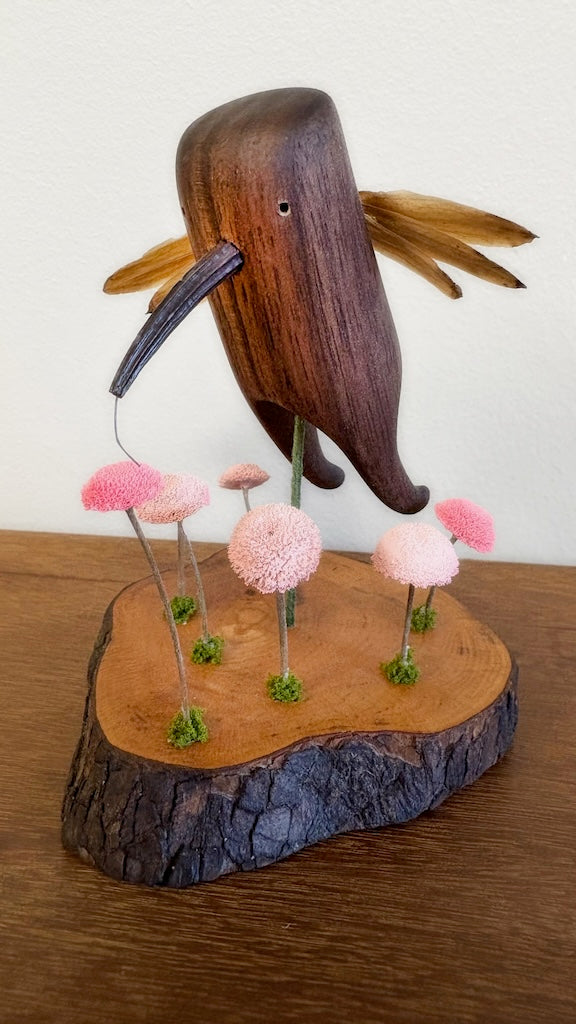 "SECOND CHANCE 11" HAND CARVED WOOD SCULPTURE VG119