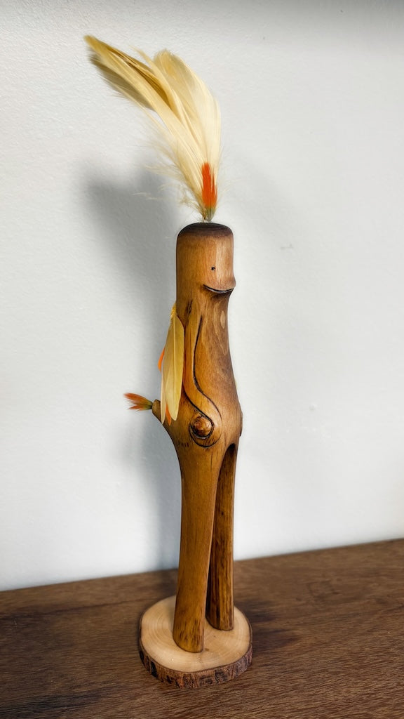 "SECOND CHANCE 120" HAND CARVED WOOD SCULPTURE VG120