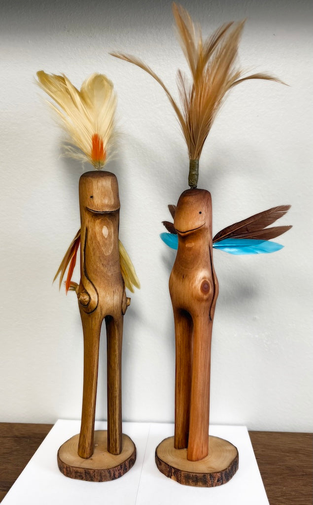 "SECOND CHANCE 121" HAND CARVED WOOD SCULPTURE VG121