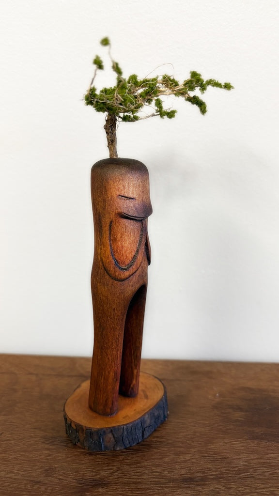 "SECOND CHANCE 123" HAND CARVED WOOD SCULPTURE VG123