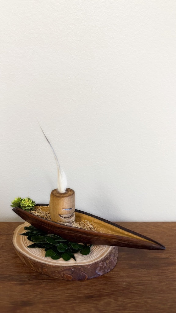 "SECOND CHANCE 126" HAND CARVED WOOD SCULPTURE VG126