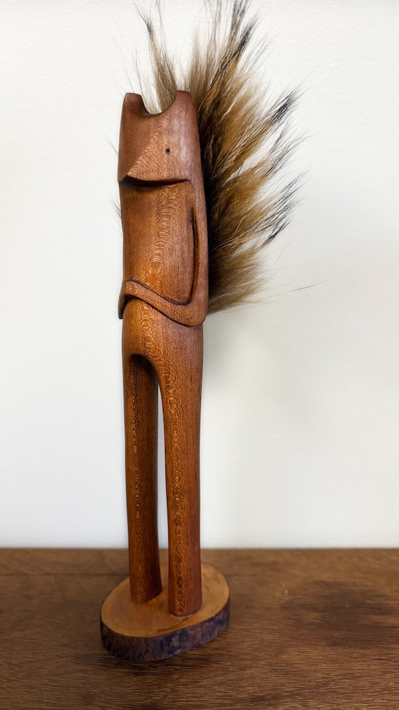 "SECOND CHANCE 128" HAND CARVED WOOD SCULPTURE VG128