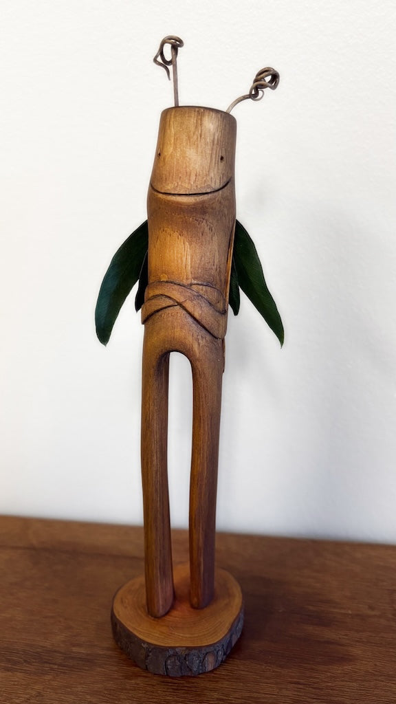 "SECOND CHANCE 136" HAND CARVED WOOD SCULPTURE VG136