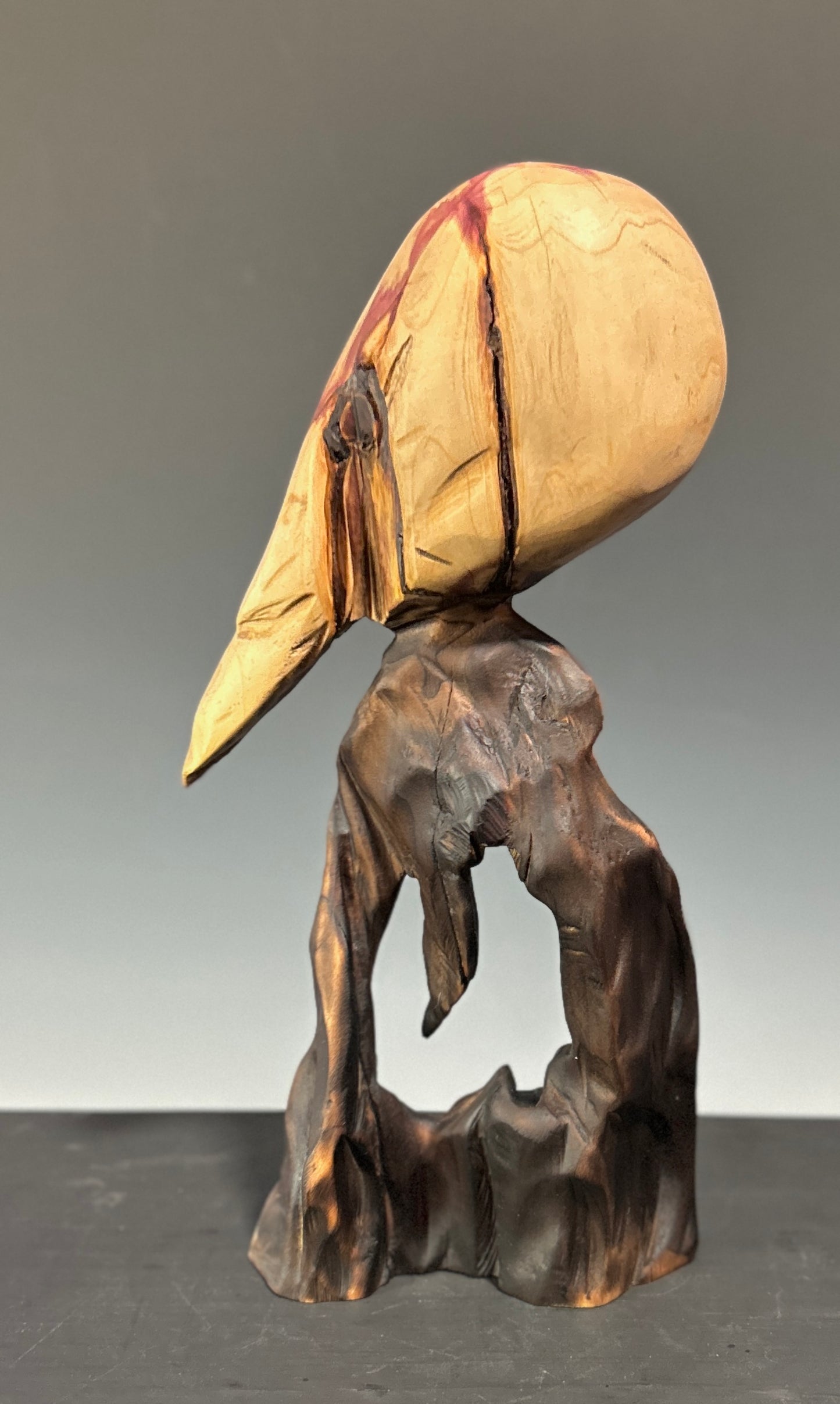 "MAGIC NIGHT II" CARVED WOOD SCULPTURE