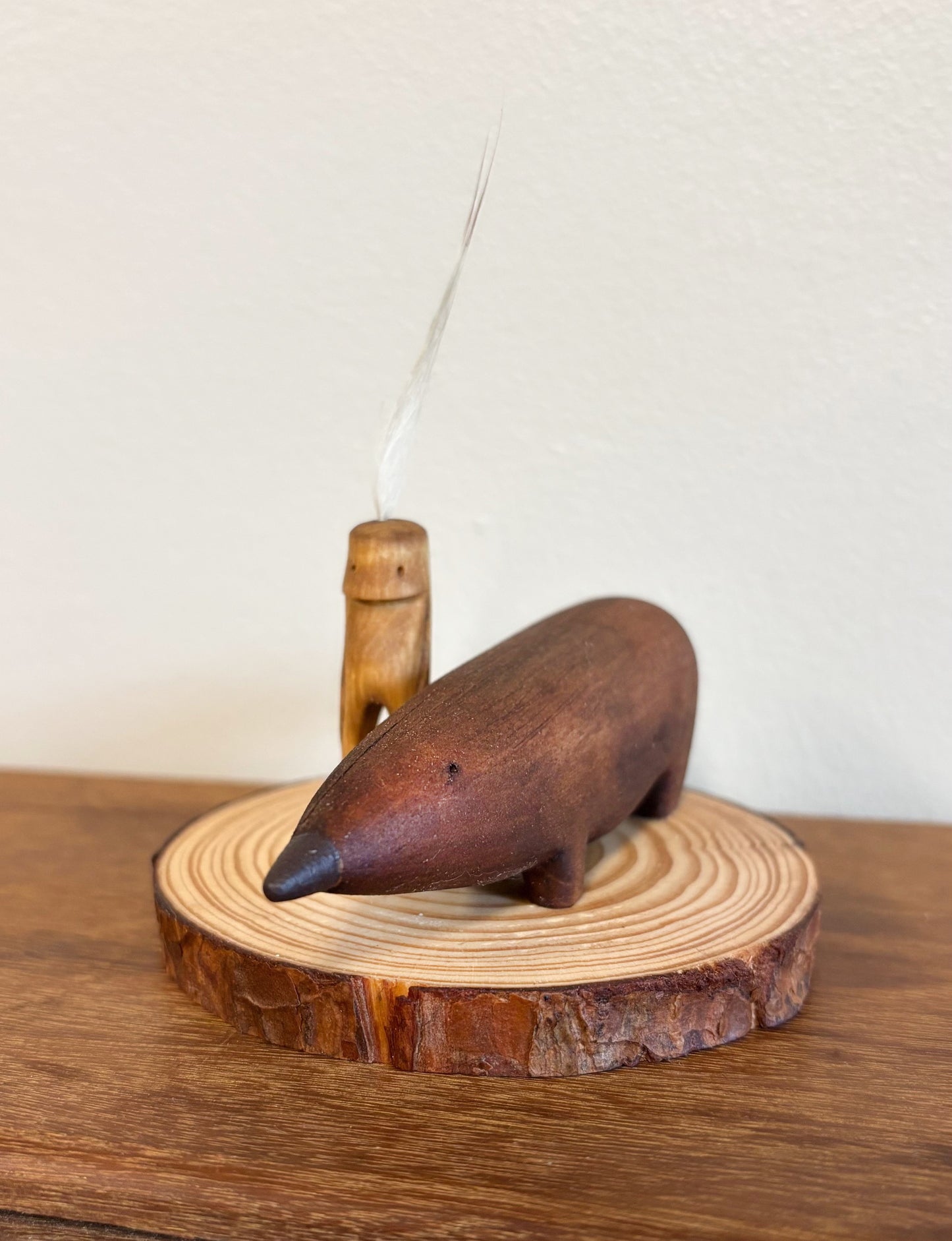 "SECOND CHANCE 168" HAND CARVED WOOD SCULPTURE VG168