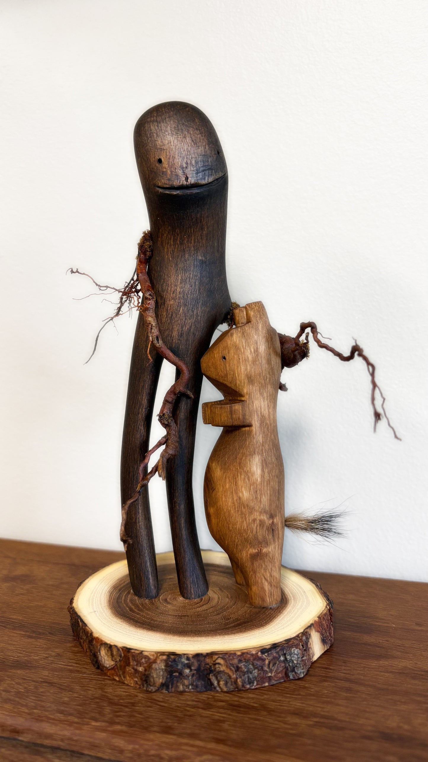 "SECOND CHANCE 170" HAND CARVED WOOD SCULPTURE VG170