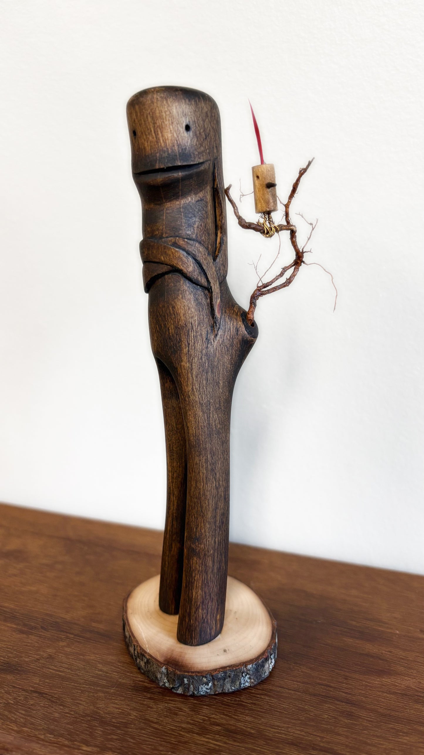 "SECOND CHANCE 172" HAND CARVED WOOD SCULPTURE VG172