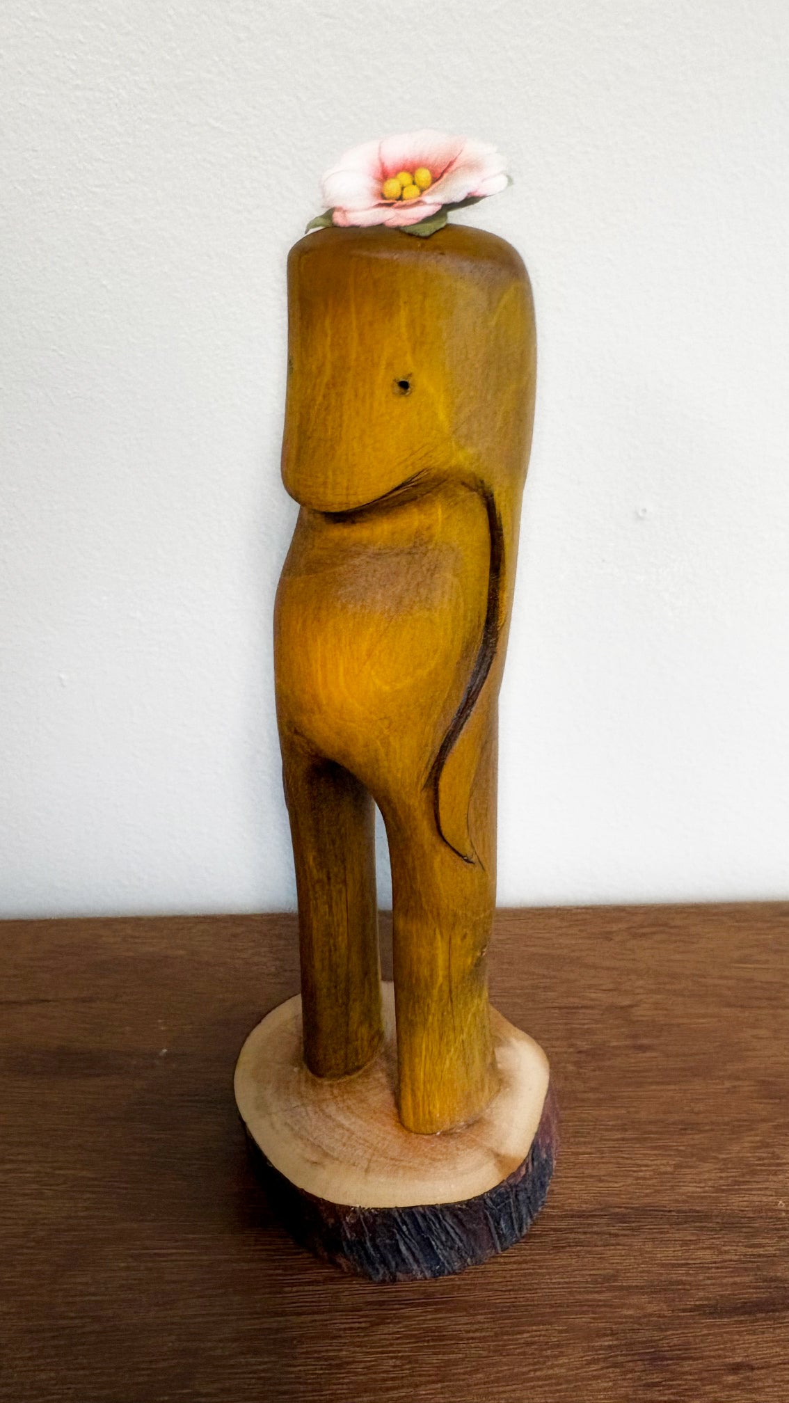 "SECOND CHANCE 182" HAND CARVED WOOD SCULPTURE VG182