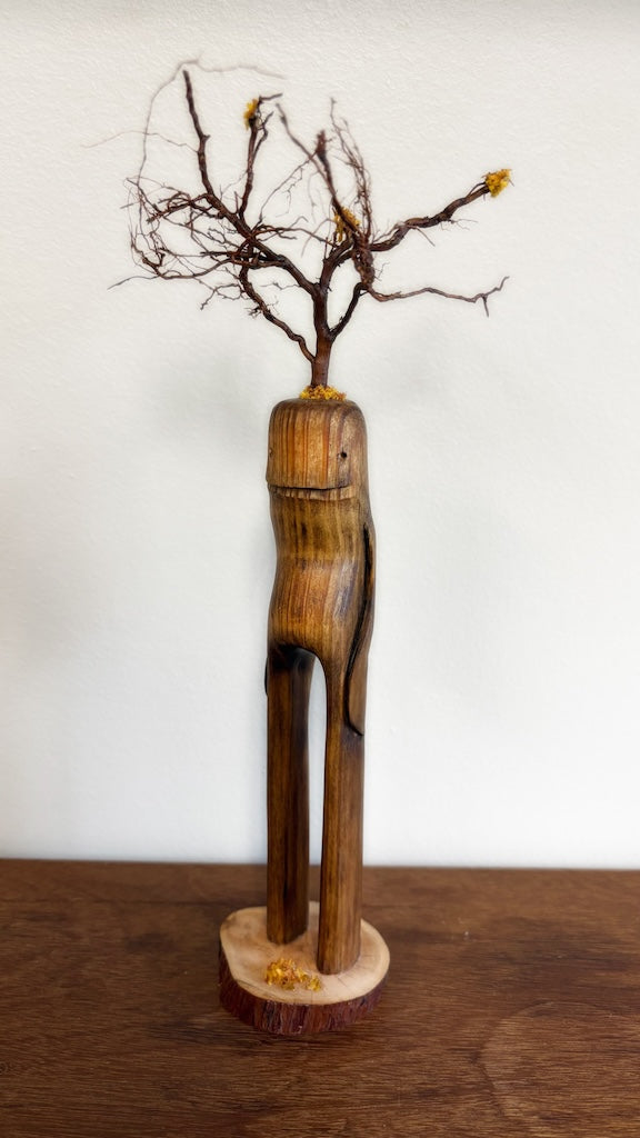 "SECOND CHANCE 186" HAND CARVED WOOD SCULPTURE VG186
