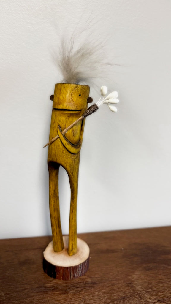 "SECOND CHANCE 192" HAND CARVED WOOD SCULPTURE VG192