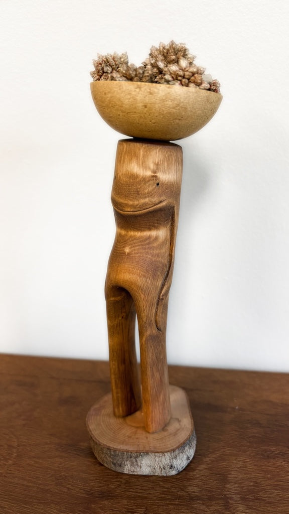 "SECOND CHANCE 198" HAND CARVED WOOD SCULPTURE VG198