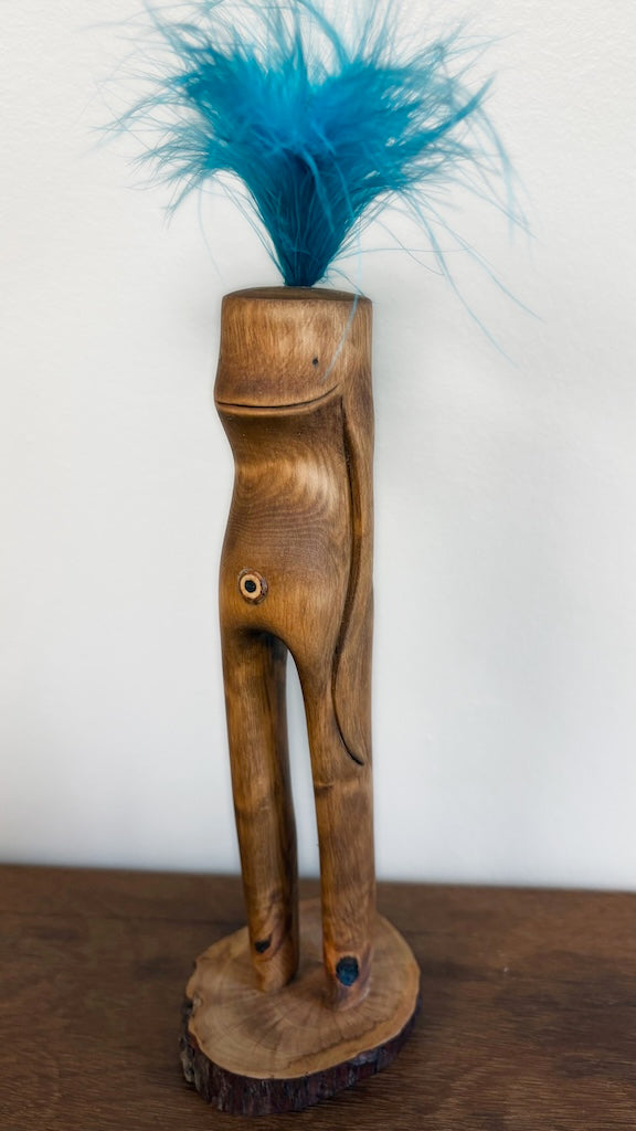 "SECOND CHANCE 199" HAND CARVED WOOD SCULPTURE VG199