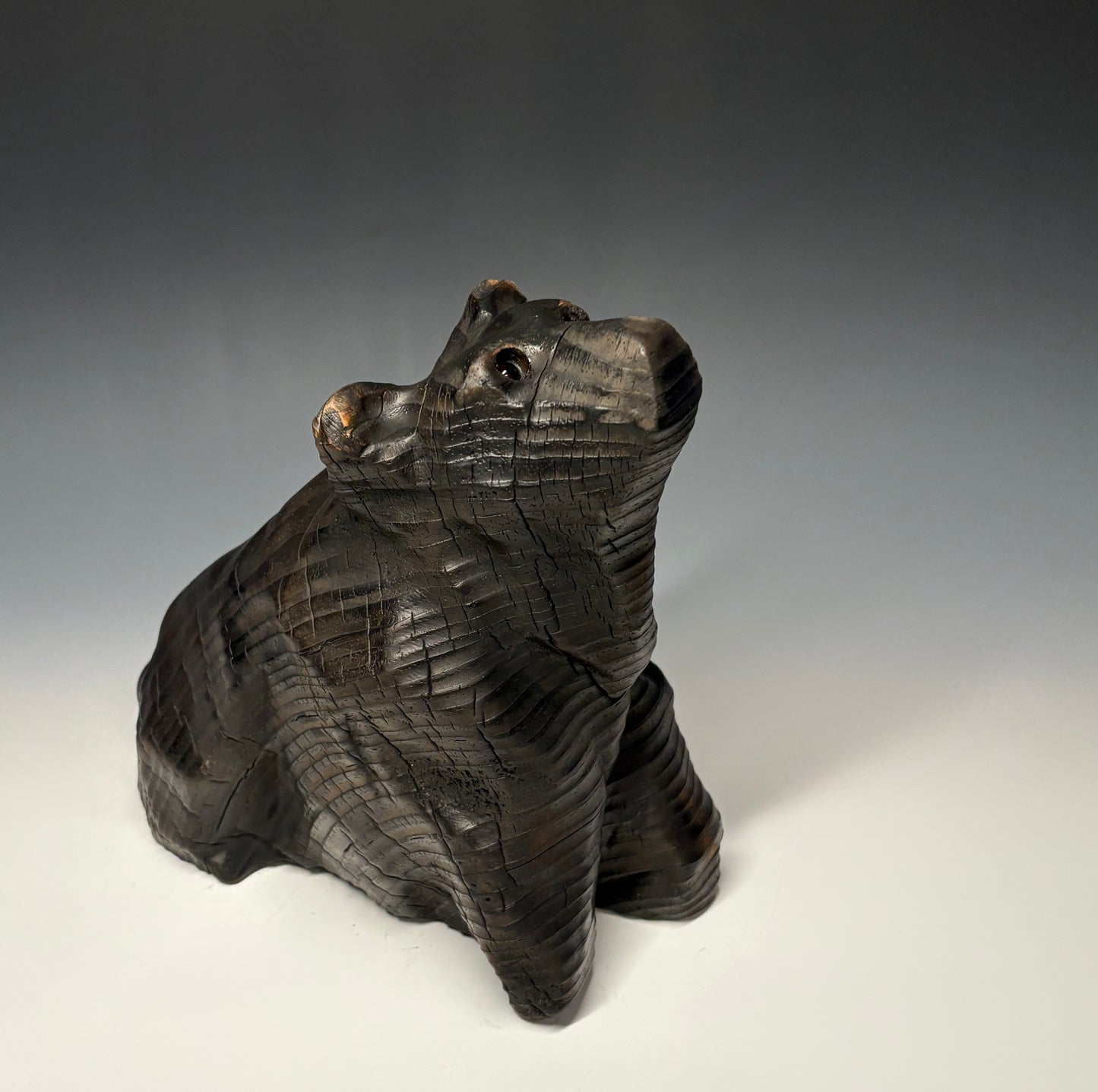 "BRUNO" HAND CARVED WHITE PINE WOOD SCULPTURE