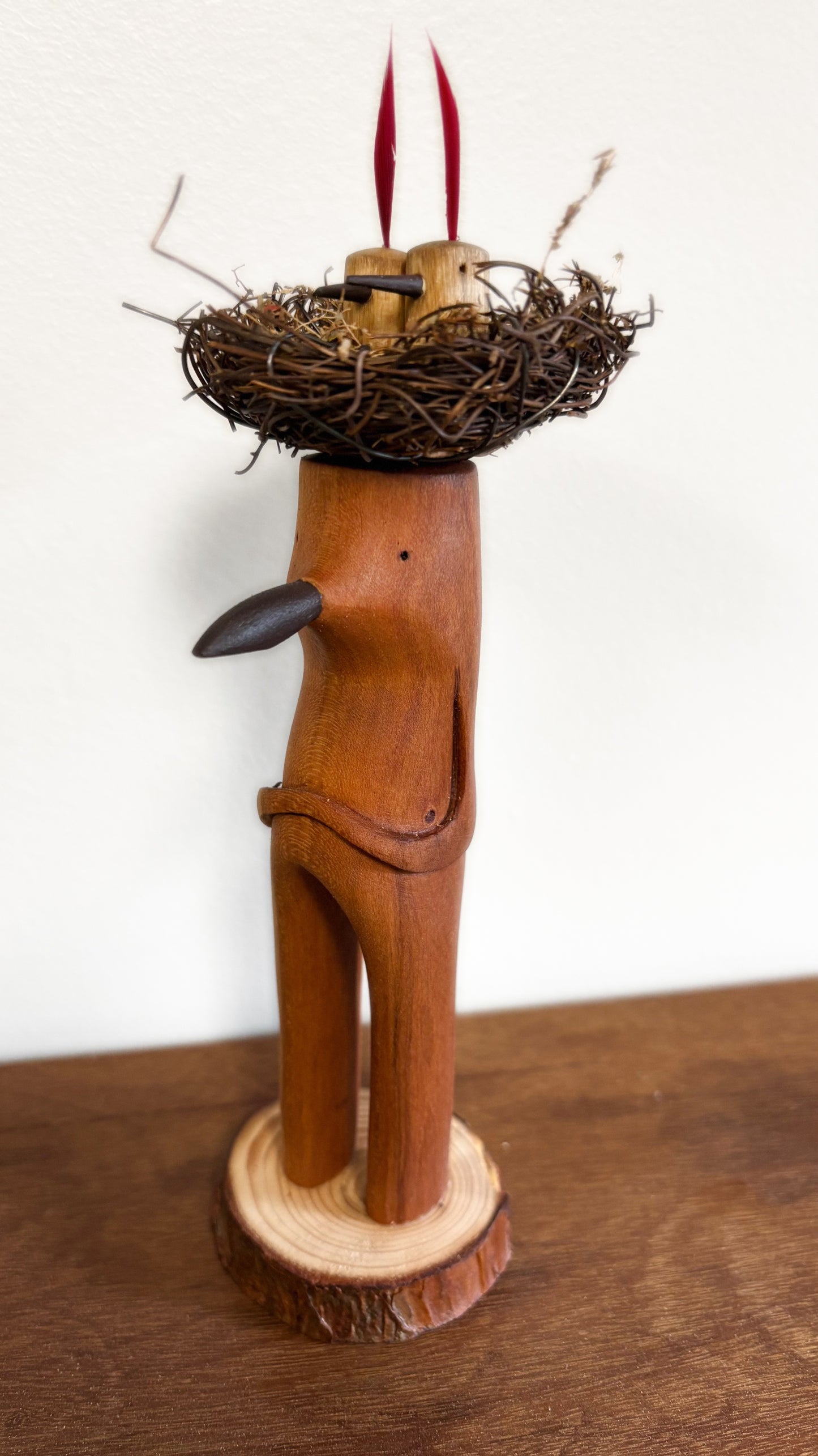 "SECOND CHANCE 206" HAND CARVED WOOD SCULPTURE VG206