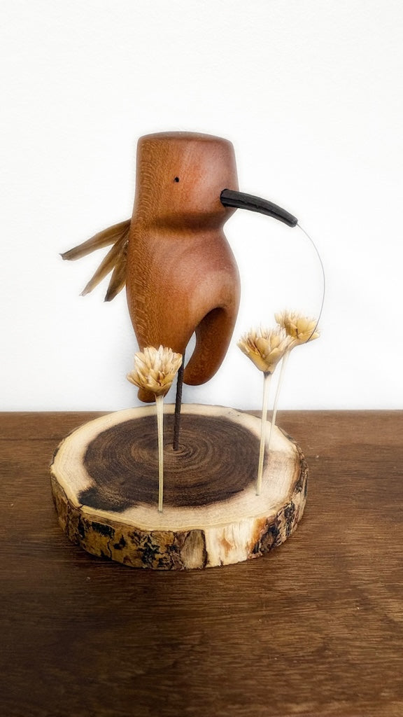 "SECOND CHANCE 215" HAND CARVED WOOD SCULPTURE VG215