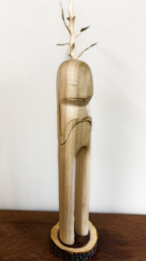 "SECOND CHANCE 218" HAND CARVED WOOD SCULPTURE VG218