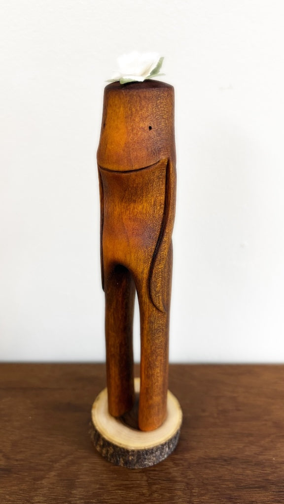 "SECOND CHANCE 219" HAND CARVED WOOD SCULPTURE VG219