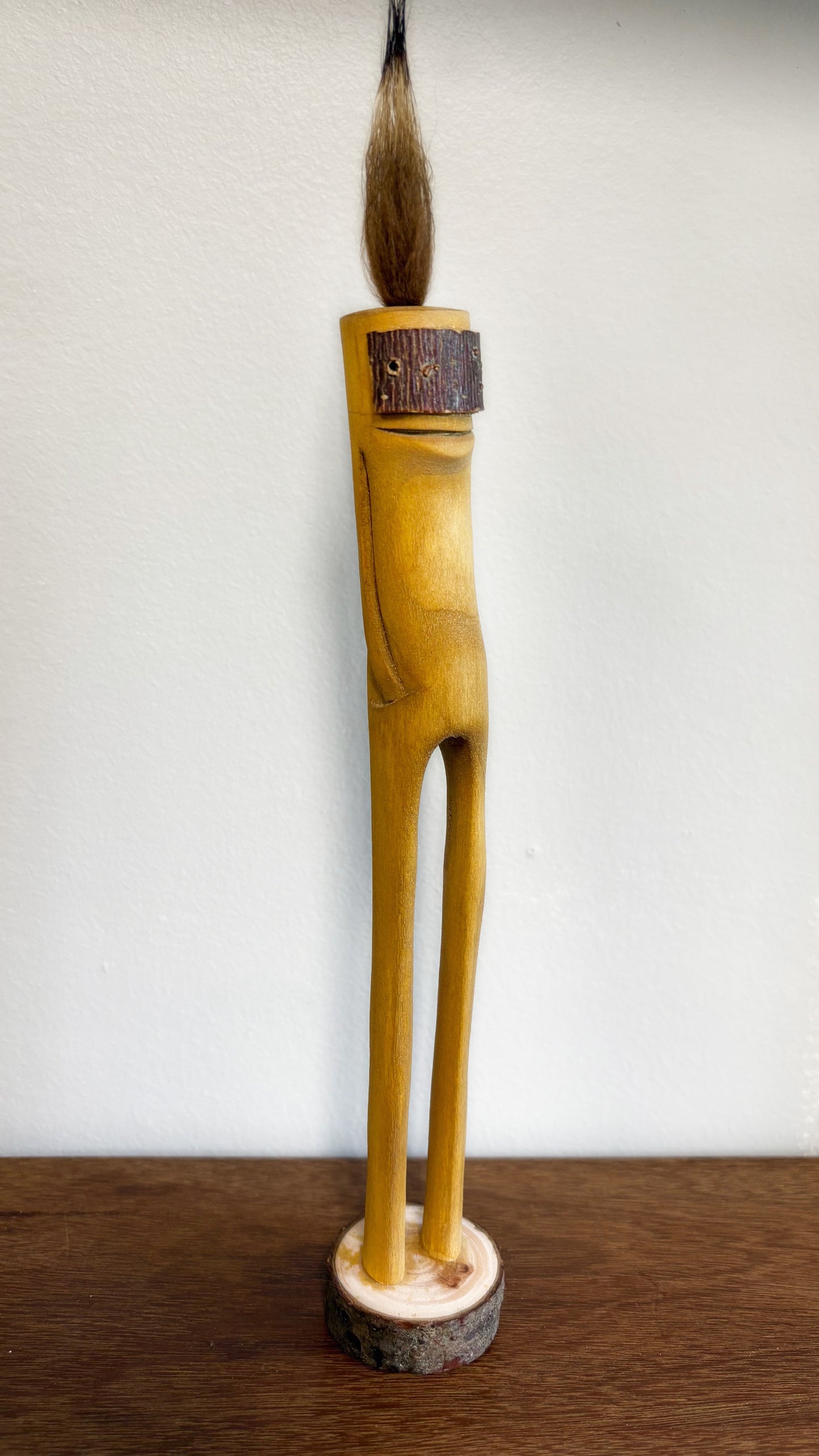 "SECOND CHANCE II" HAND CARVED WOOD SCULPTURE VG2