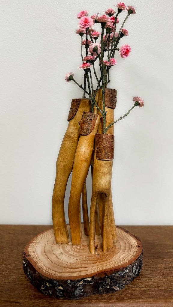"SECOND CHANCE 33" HAND CARVED WOOD SCULPTURE VG33