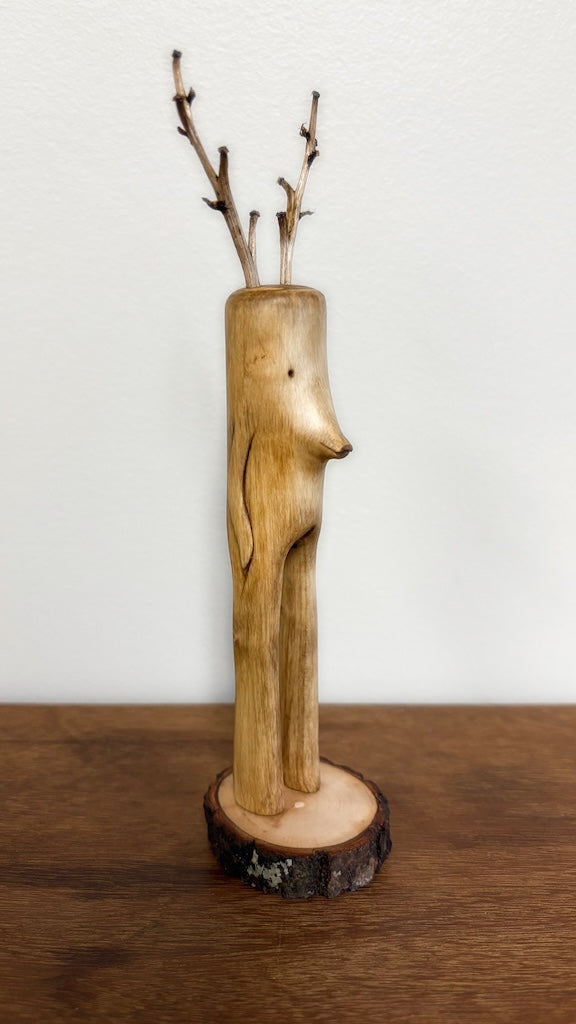 "SECOND CHANCE 39" HAND CARVED WOOD SCULPTURE VG39