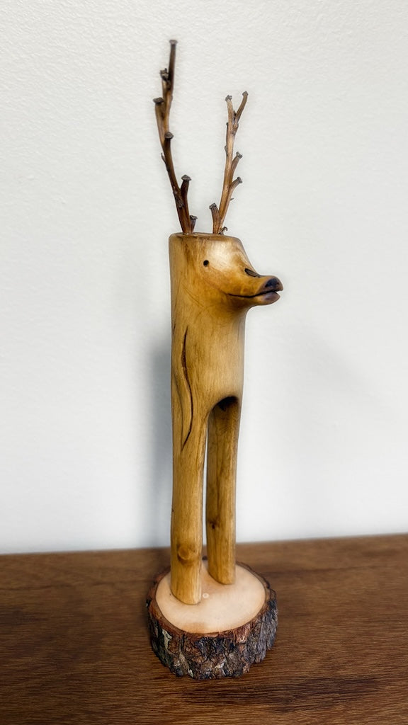 "SECOND CHANCE 46" HAND CARVED WOOD SCULPTURE VG46