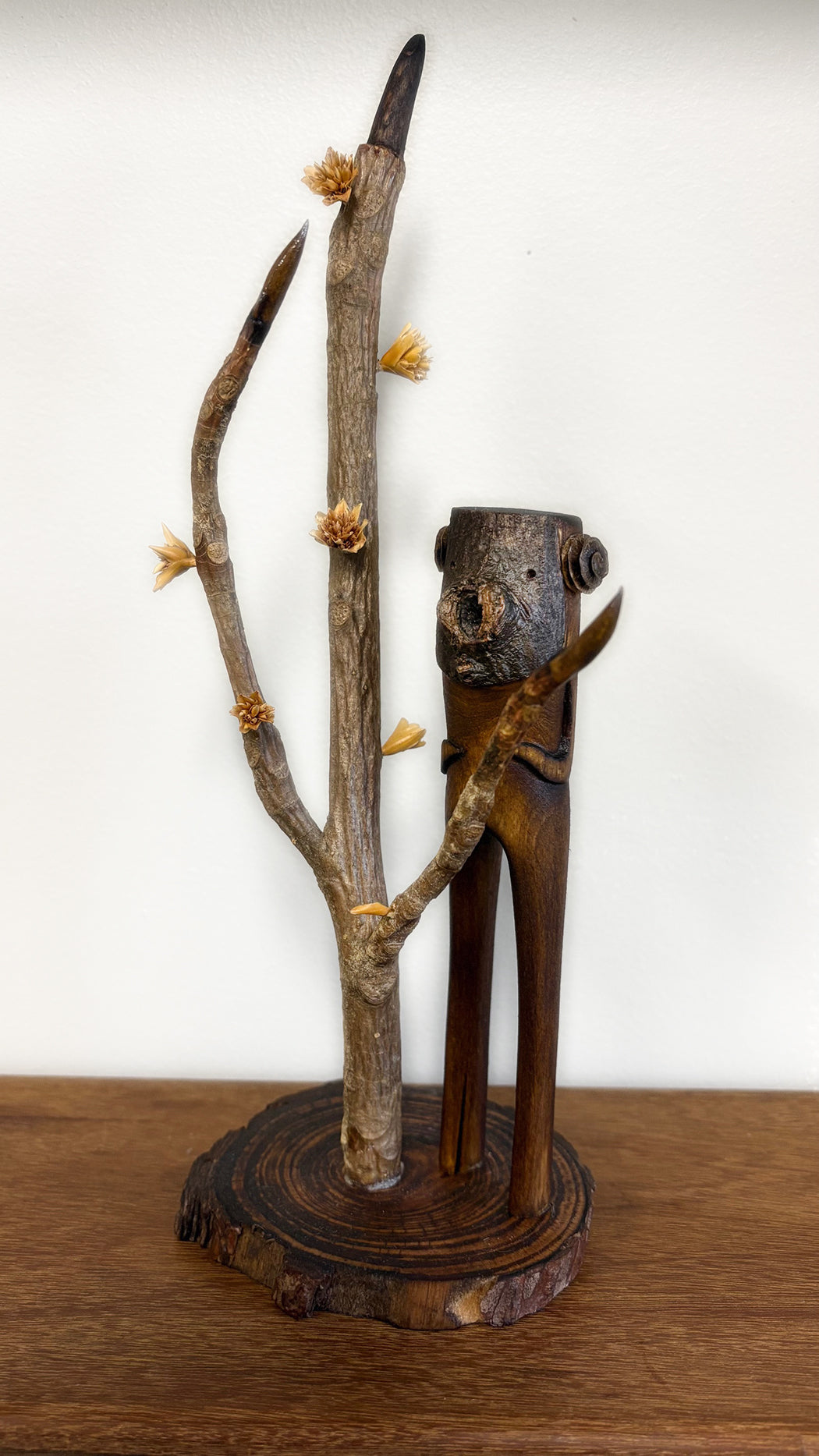 "SECOND CHANCE 55" HAND CARVED WOOD SCULPTURE VG55