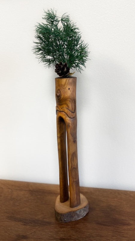 "SECOND CHANCE 80" HAND CARVED WOOD SCULPTURE VG80