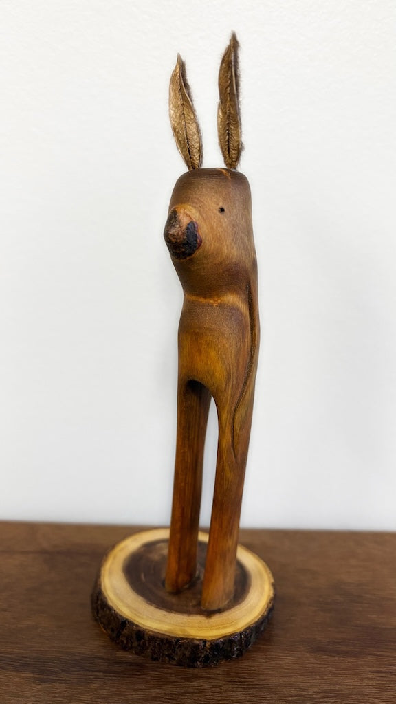 "SECOND CHANCE 86" HAND CARVED WOOD SCULPTURE VG86