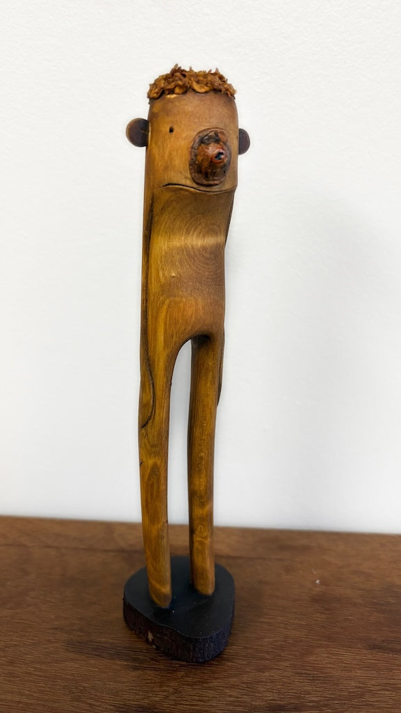 "SECOND CHANCE 89" HAND CARVED WOOD SCULPTURE VG89