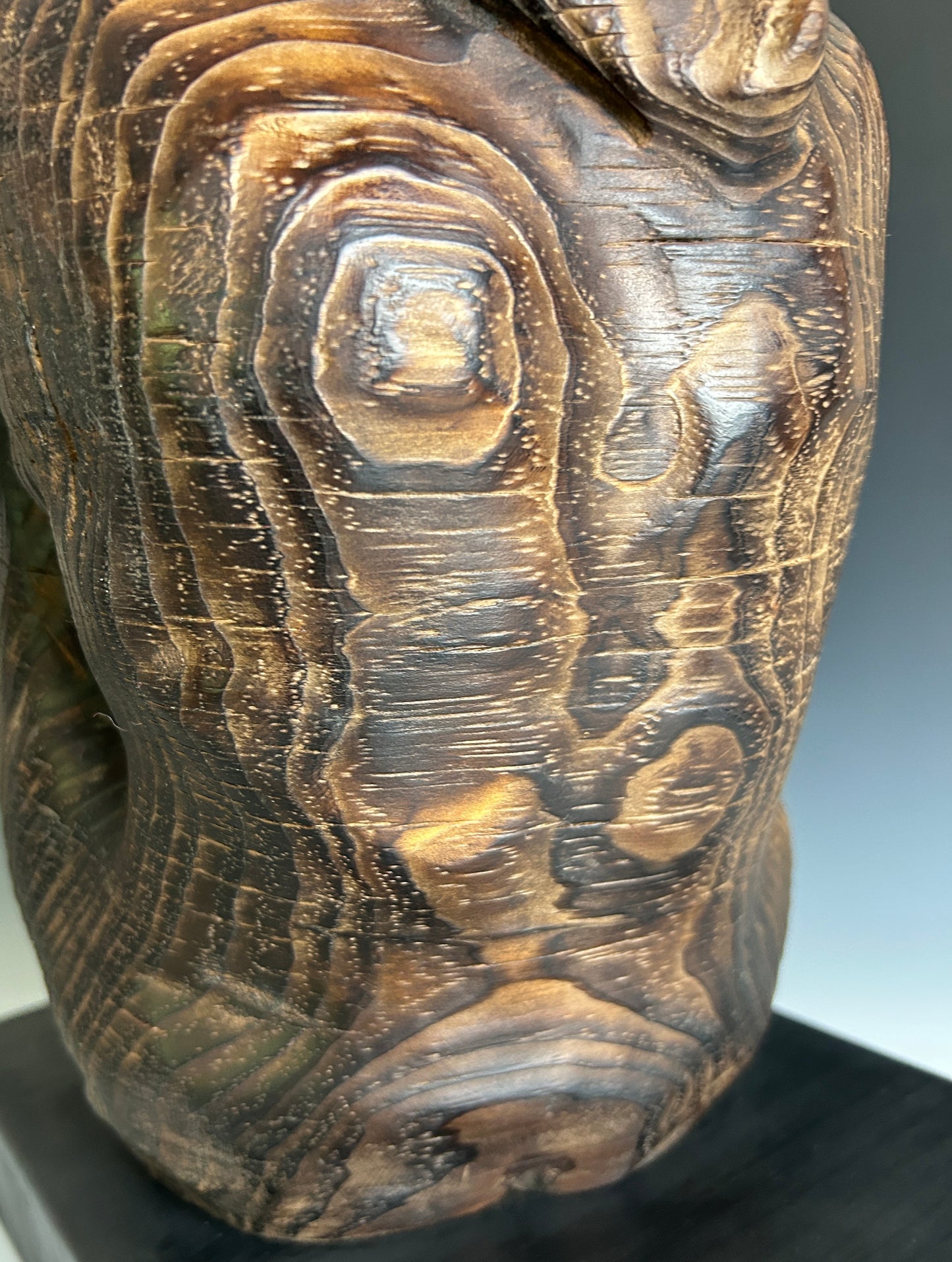 "INNER HAVEN" WHITE PINE CARVED WOOD SCULPTURE