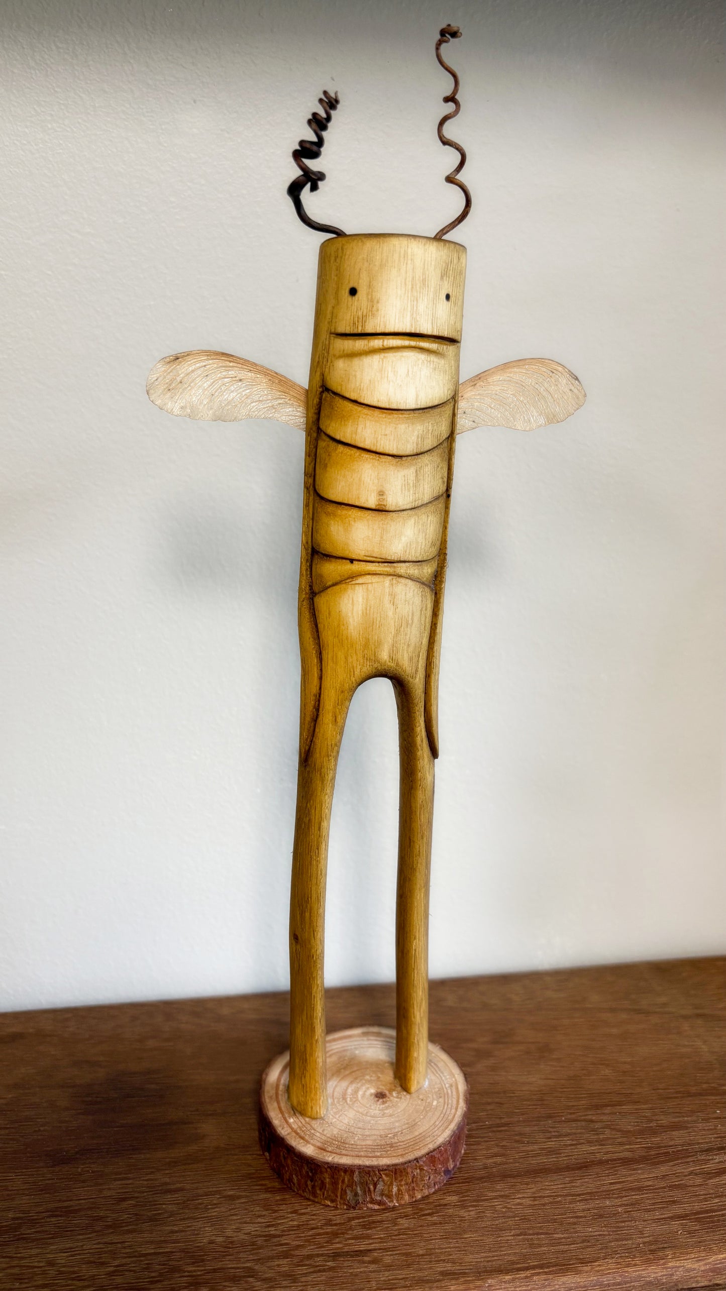 "SECOND CHANCE IX" HAND CARVED WOOD SCULPTURE VG9