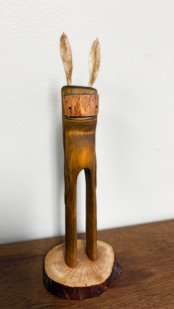 "SECOND CHANCE 96" HAND CARVED WOOD SCULPTURE VG96