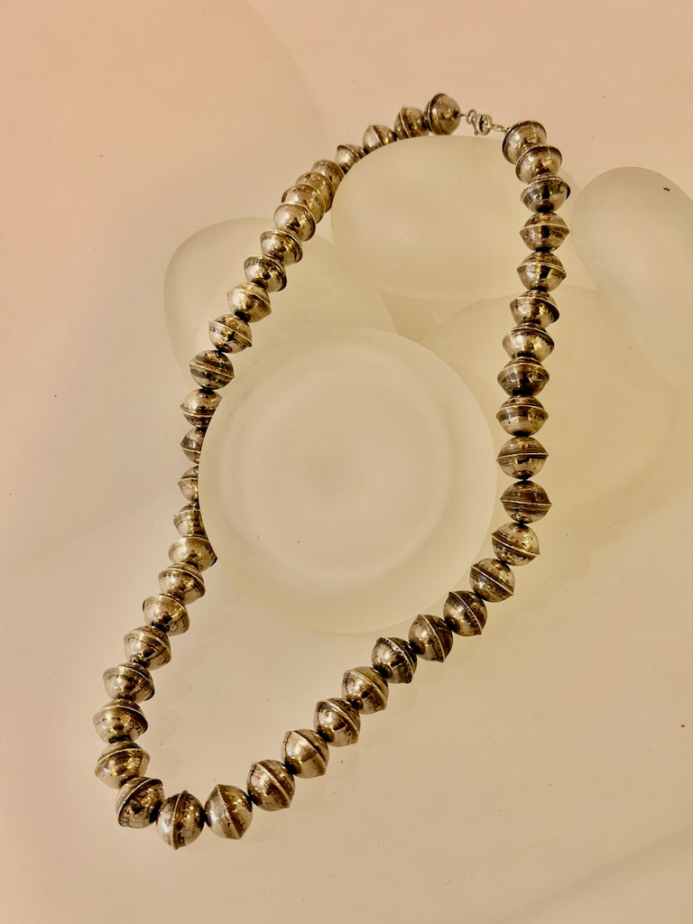 HANDMADE STERLING SILVER BEAD NECKLACE AS218