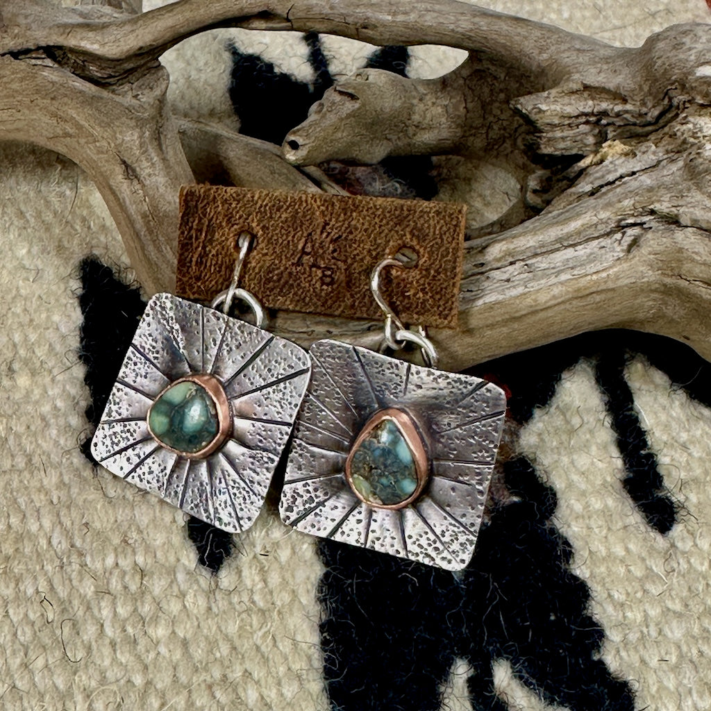 POLYWOG VARISCITE COSMIC EARRINGS AS266