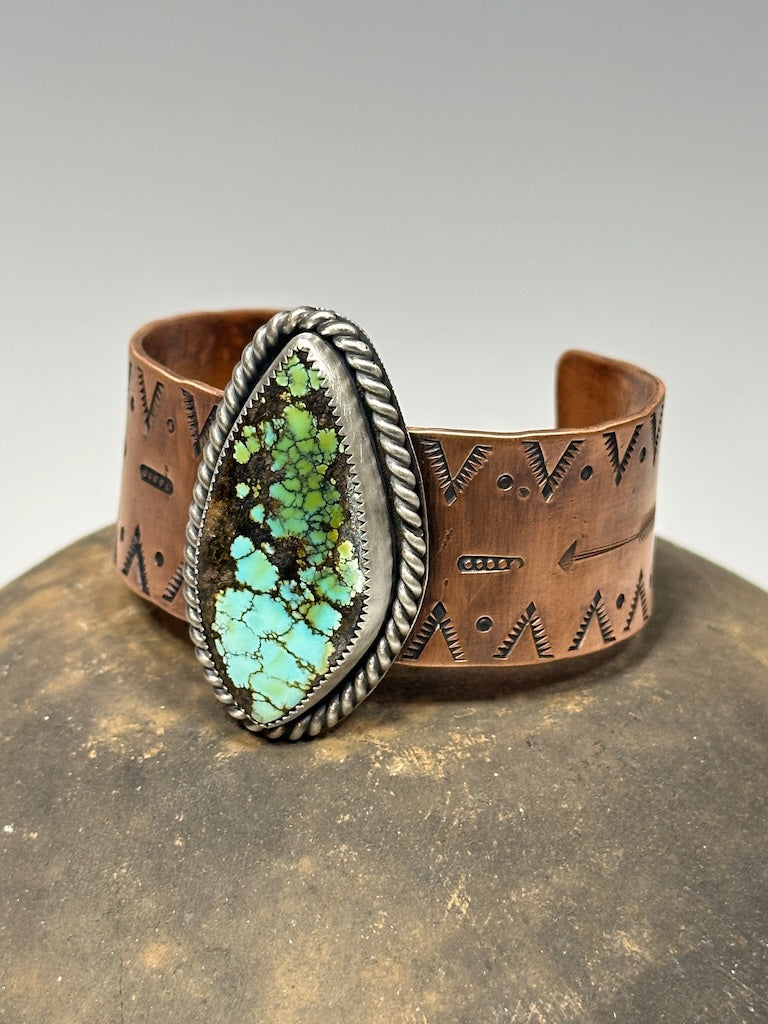 QINGU STAMPED COPPER CUFF AS315