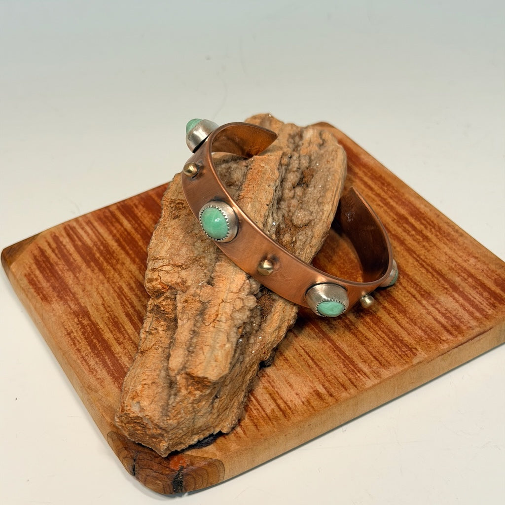 RESTORATIVE COPPER CUFF WITH ARIZONA TURQUOISE AS352