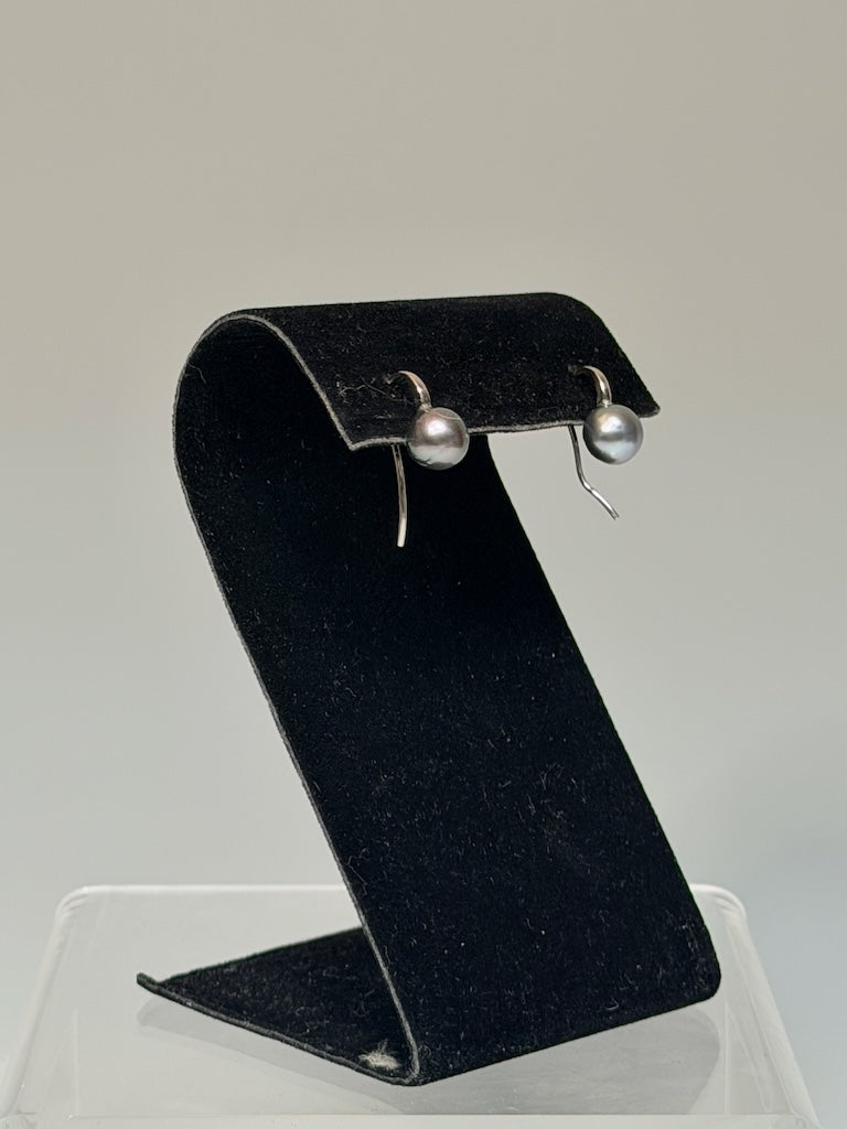 .925 STERLING SILVER BABY TAHITIAN PEARL EARRINGS AV2657
