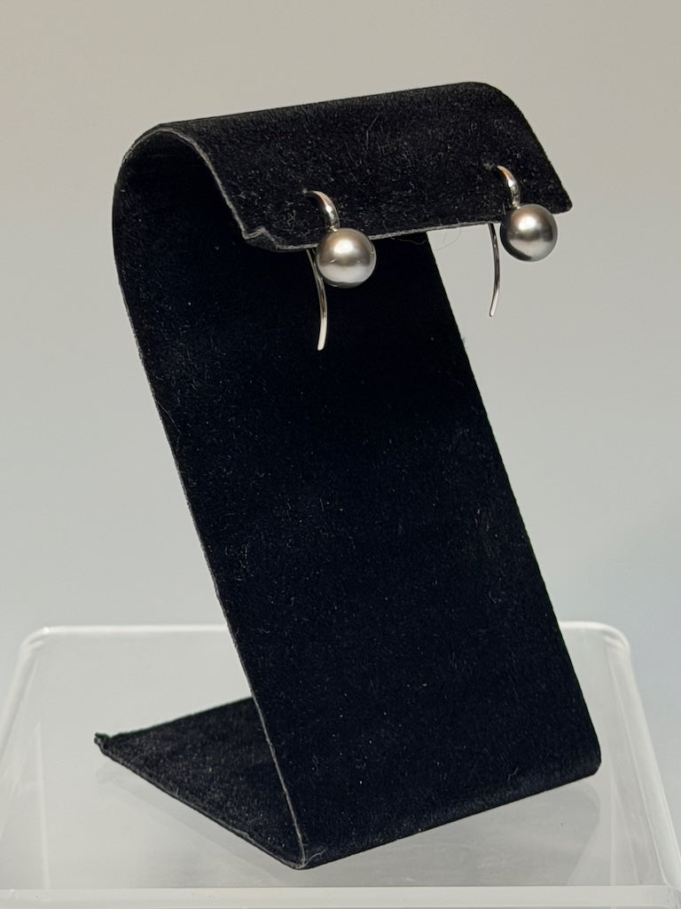 18K WHITE GOLD BABY TAHITIAN PEARL EARRINGS AV2662