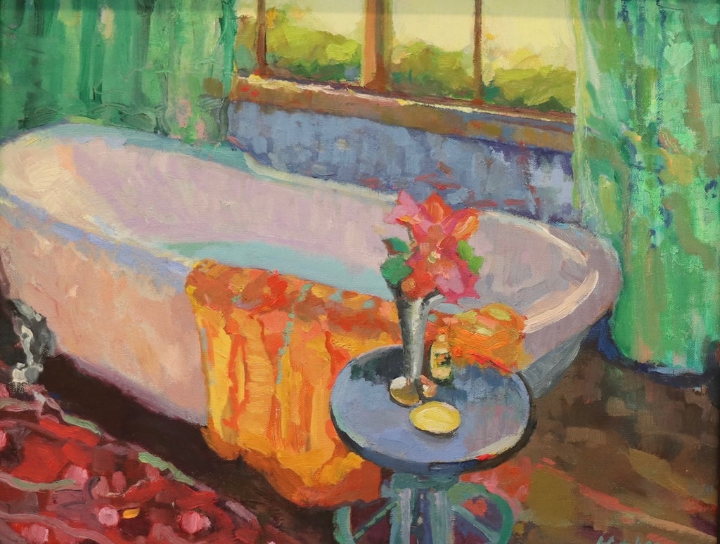 "COMFORT ZONE" ORIGINAL OIL ON LINEN/FRAMED