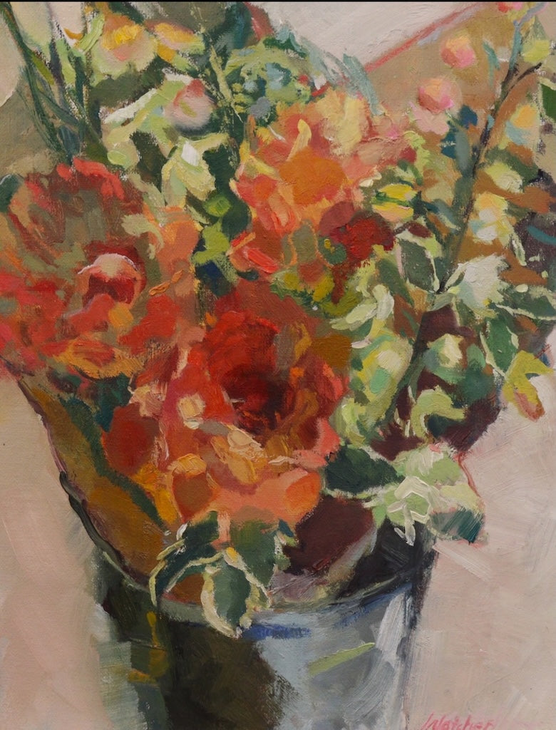 "BLOOMS OF PASSION" ORIGINAL OIL ON LINEN