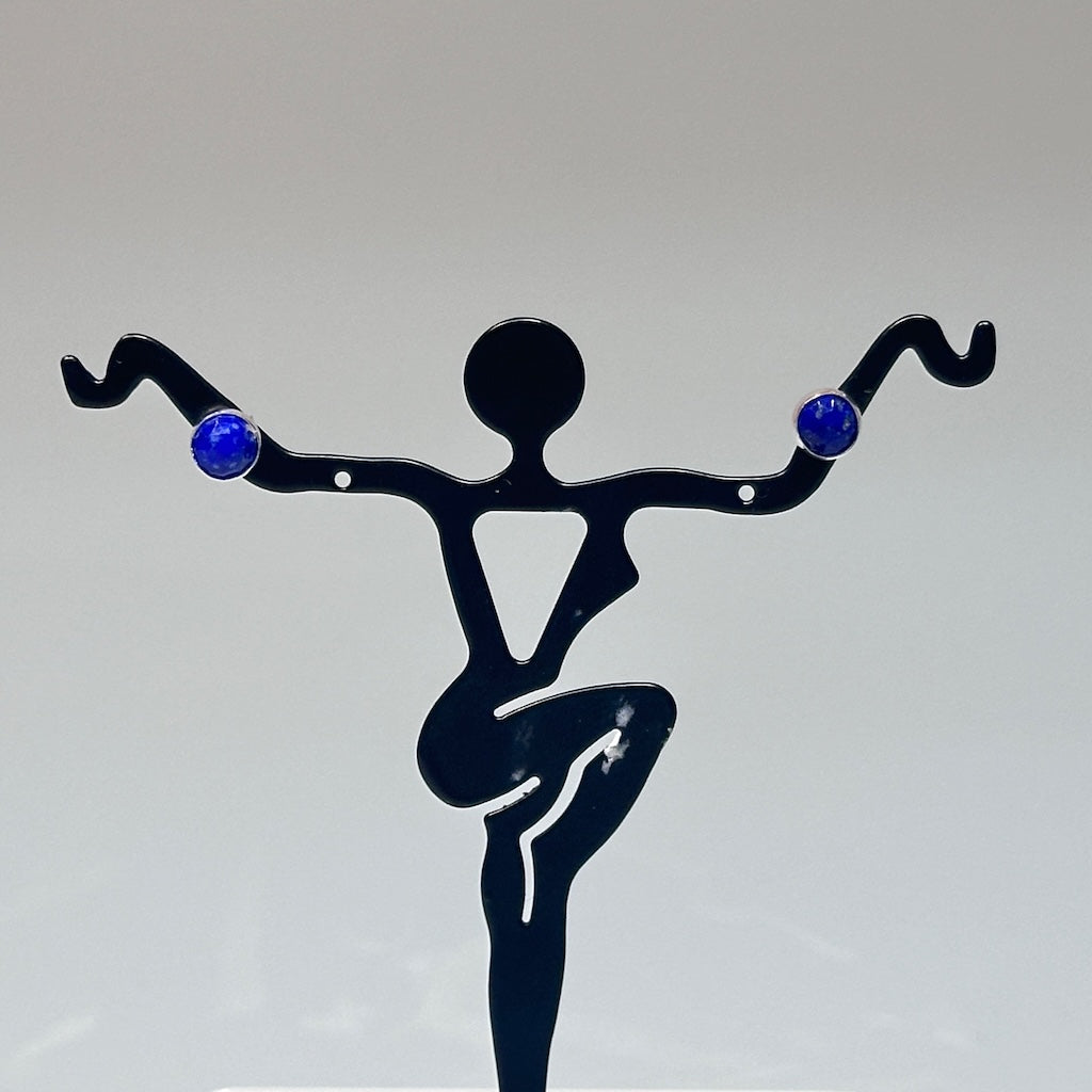 .925/.999 6MM LAPIS STUD EARRINGS BR559