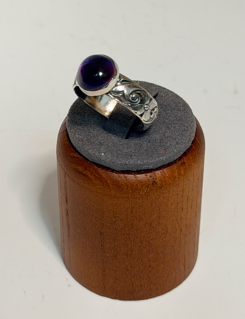 .925 KING BAND AMETHYST RING BR569