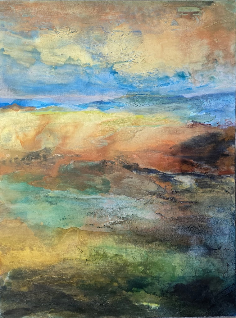 "BREATHING ROOM" ORIGINAL MIXED MEDIA PAINTING ON CANVAS