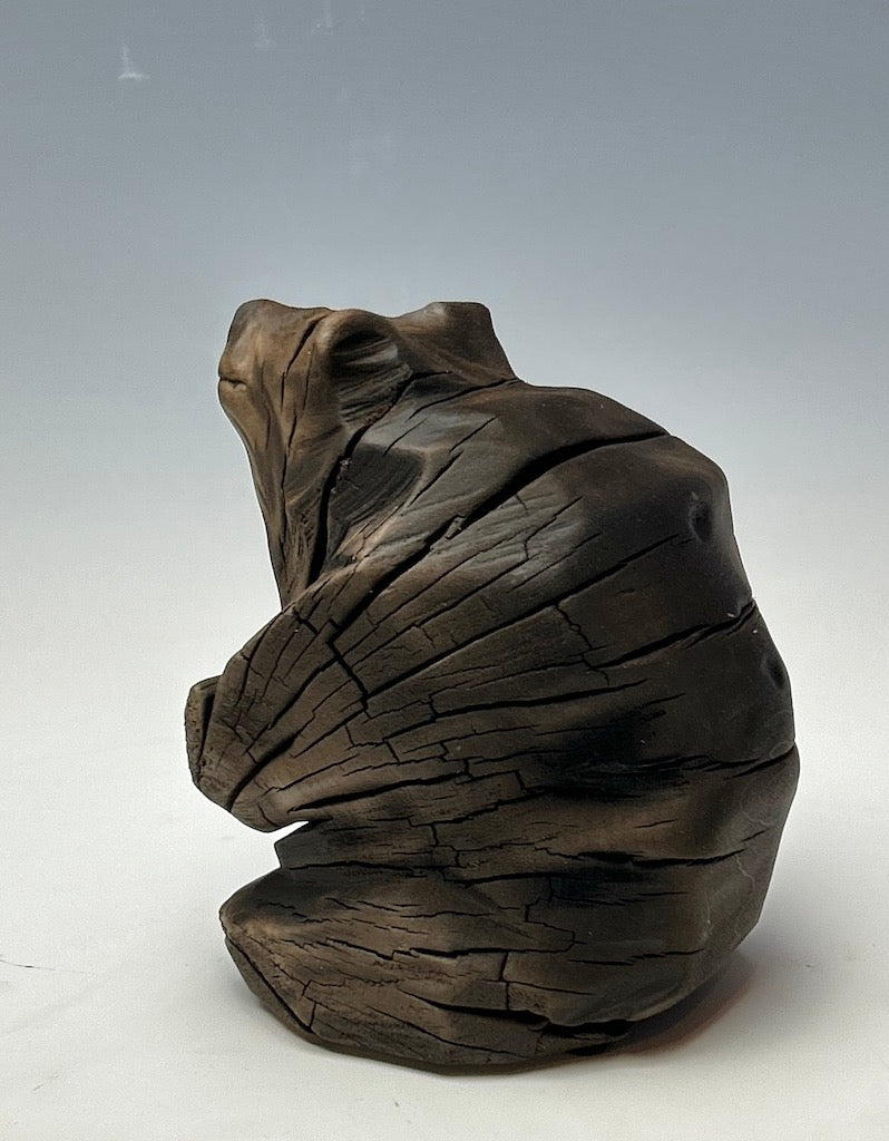 "CRACKS OF FORTITUDE II" HAND CARVED WOOD SCULPTURE
