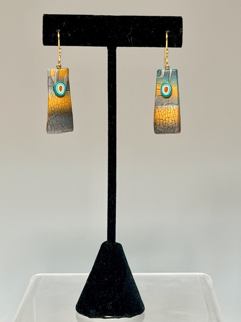 MULTI COLOR POLYMER CLAY EARRINGS WITH STAINLESS STEEL WIRES PCE885