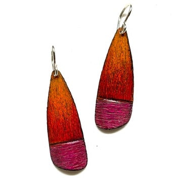 RED/ORANGE BIMETAL EARRINGS DKA300