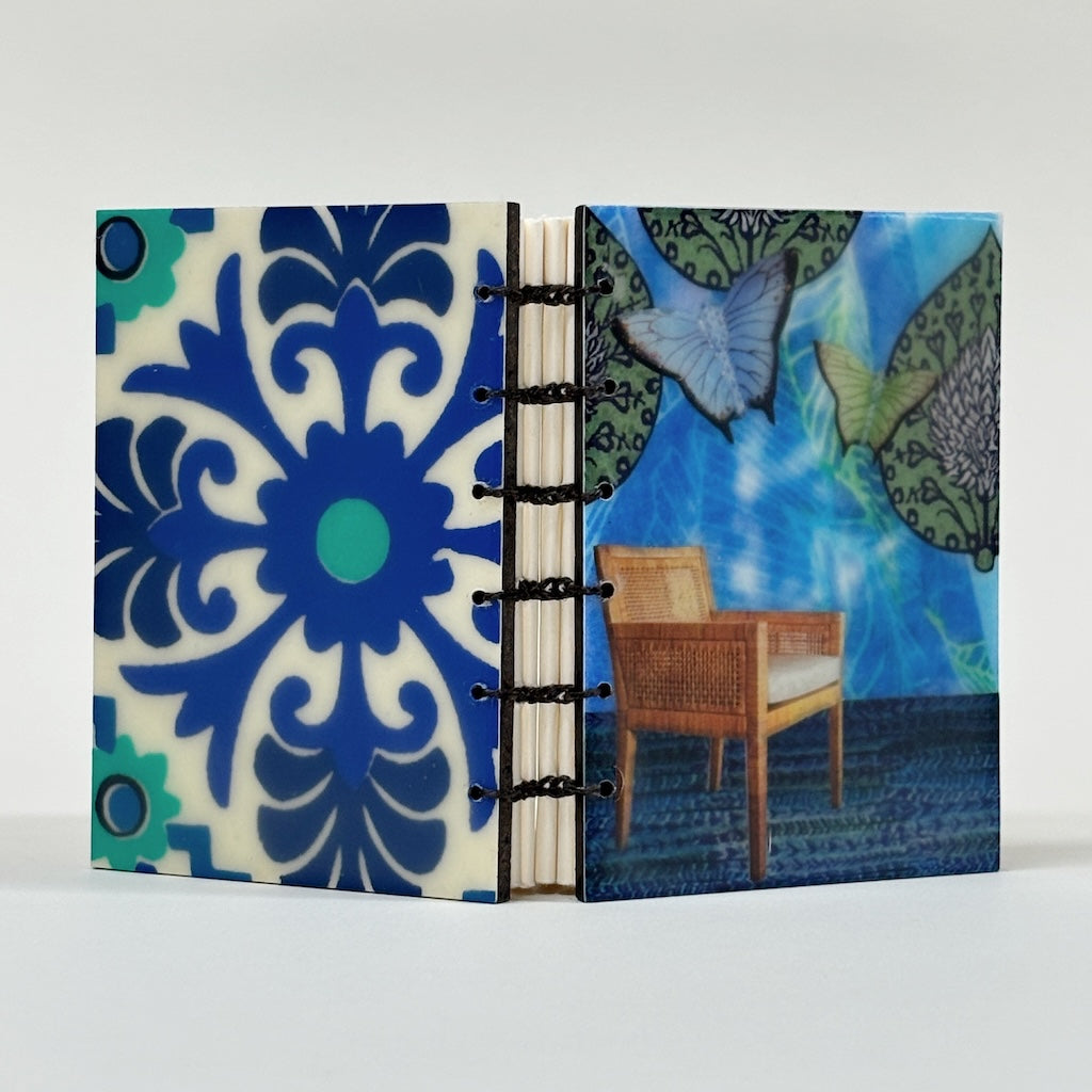 "LITTLE GLIMMERS 28" JOURNAL BOOK - ENCAUSTIC BEESWAX COVERS AND HANDMADE BINDING