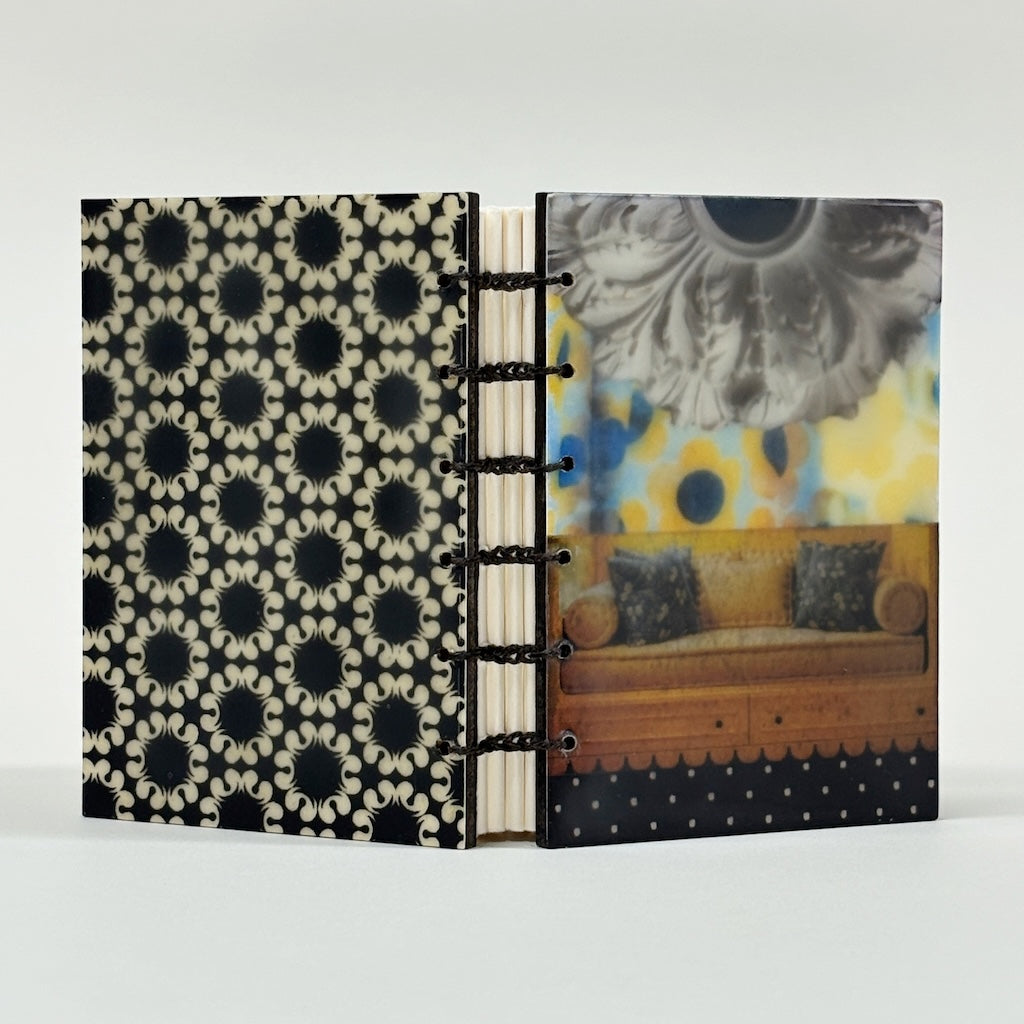 "LITTLE GLIMMERS 29" JOURNAL BOOK - ENCAUSTIC BEESWAX COVERS AND HANDMADE BINDING