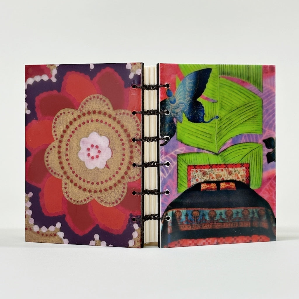 "LITTLE GLIMMERS 38" JOURNAL BOOK - ENCAUSTIC BEESWAX COVERS AND HANDMADE BINDING